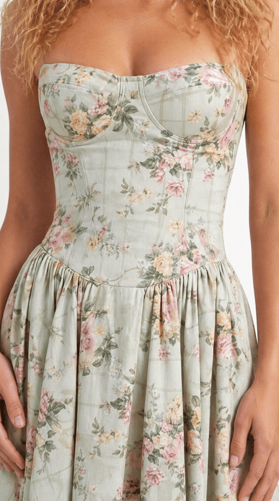 Fiona – Florales Midi Sommerkleid