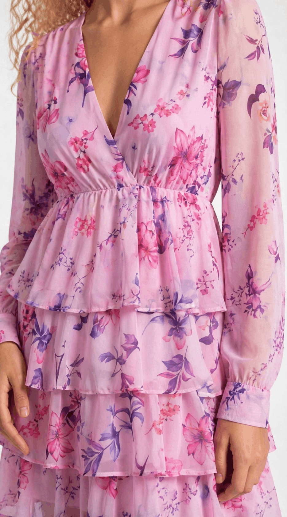 Bella – Florales Mini-Sommerkleid mit Volants