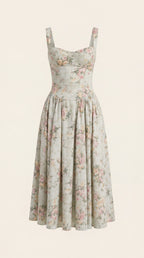 Fiona – Florales Midi Sommerkleid