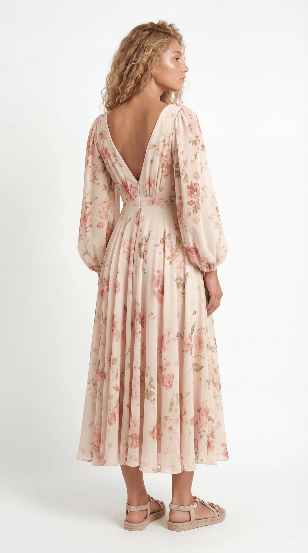 Mirella – Florales Maxi Sommerkleid