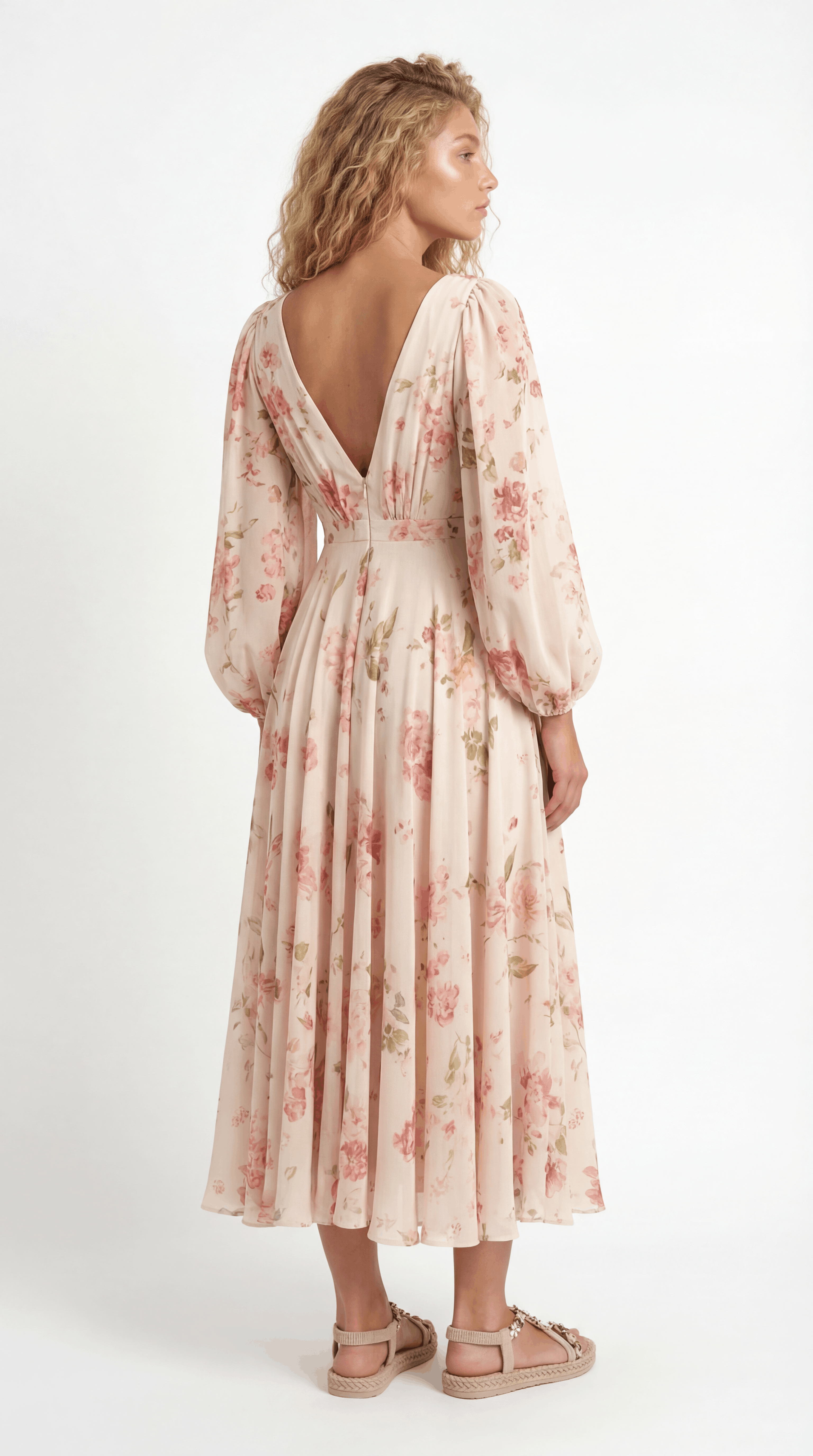 Mirella – Florales Maxi Sommerkleid