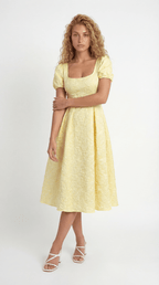 Lucia – Midi Sommerkleid in Apricot