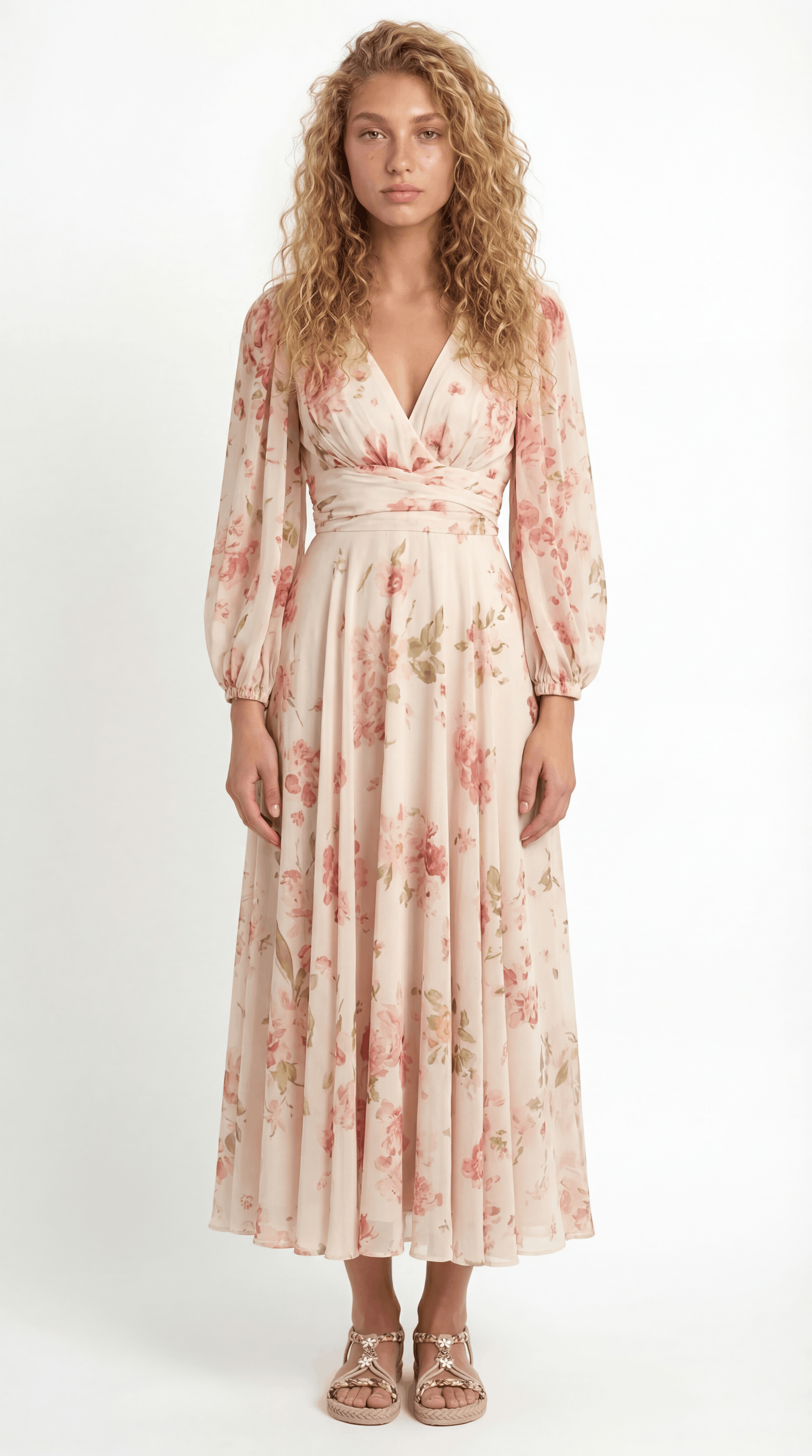 Mirella – Florales Maxi Sommerkleid