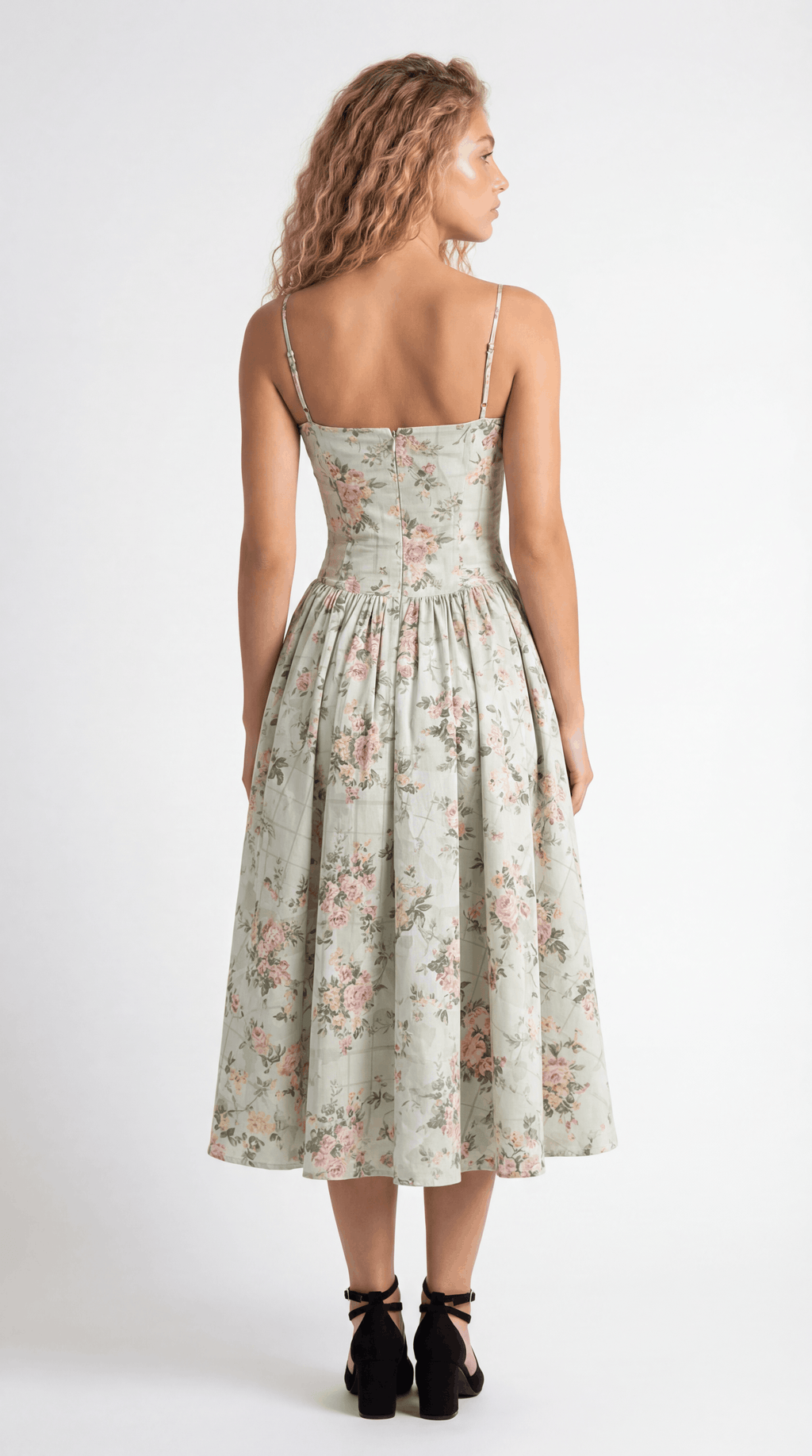 Fiona – Florales Midi Sommerkleid