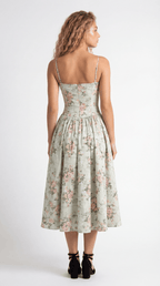 Fiona – Florales Midi Sommerkleid