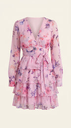 Bella – Florales Mini-Sommerkleid mit Volants