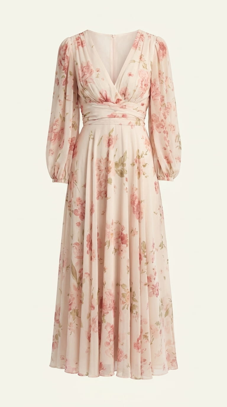 Mirella – Florales Maxi Sommerkleid