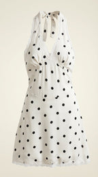 Sofia – Neckholder Mini- Sommerkleid mit Polka Dots