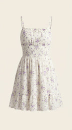 Melina – Florales Mini-Sommerkleid mit Spaghettiträgern