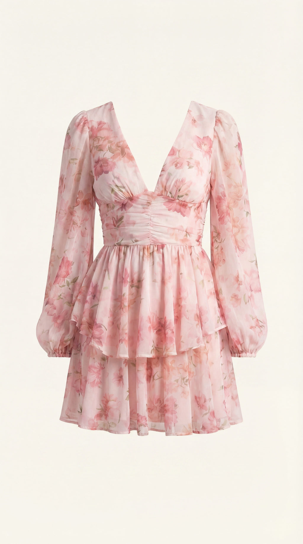 Adriana – Boho Mini- Sommerkleid mit Volants