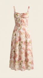 Stella – Florales Midi Sommerkleid